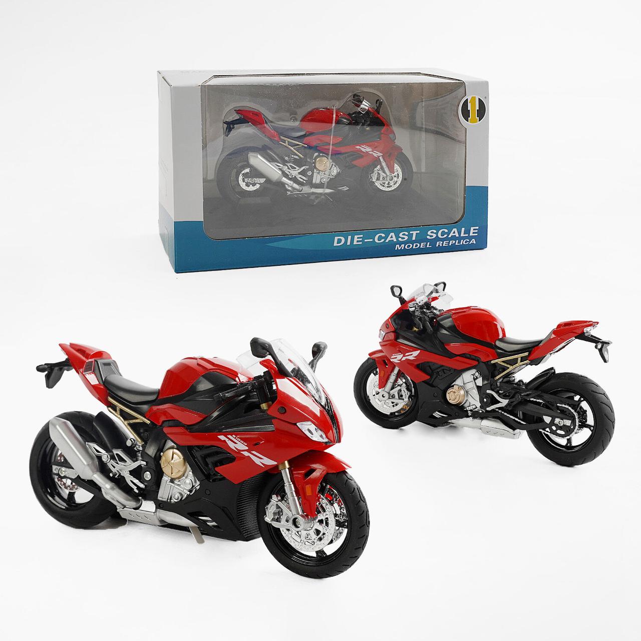 Мотоцикл металопластиковий M 12-6 B (48/2) звуки, підсвічування, гумові шини, рухливі елементи, підс, фото 1