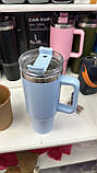 Термостійкий сталевий стакан 1200 мл, термокухоль автомобільний, термочашка з трубочкою, термосклян для авто, фото 7