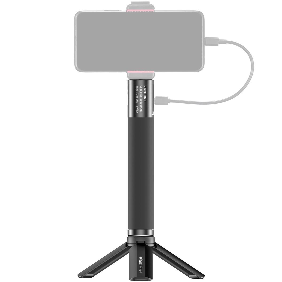 Ручка повербанк 10000мАгод для камери зі штативом Ulanzi BG-3, фото 1