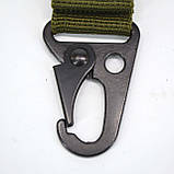 Тактичний карабін «клюв орла» металевий з кільцем на стропі олива, фото 6