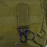 Тактичний карабін «клюв орла» металевий з кільцем на стропі олива, фото 8