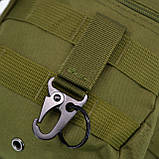 Тактичний карабін «клюв орла» металевий з кільцем на стропі олива, фото 9