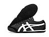 Кросівки Asics Onitsuka Tiger Mexico 66 Black White Чорні Кеди Асікс Оніцука шкіра замша демісезон унісекс, фото 2