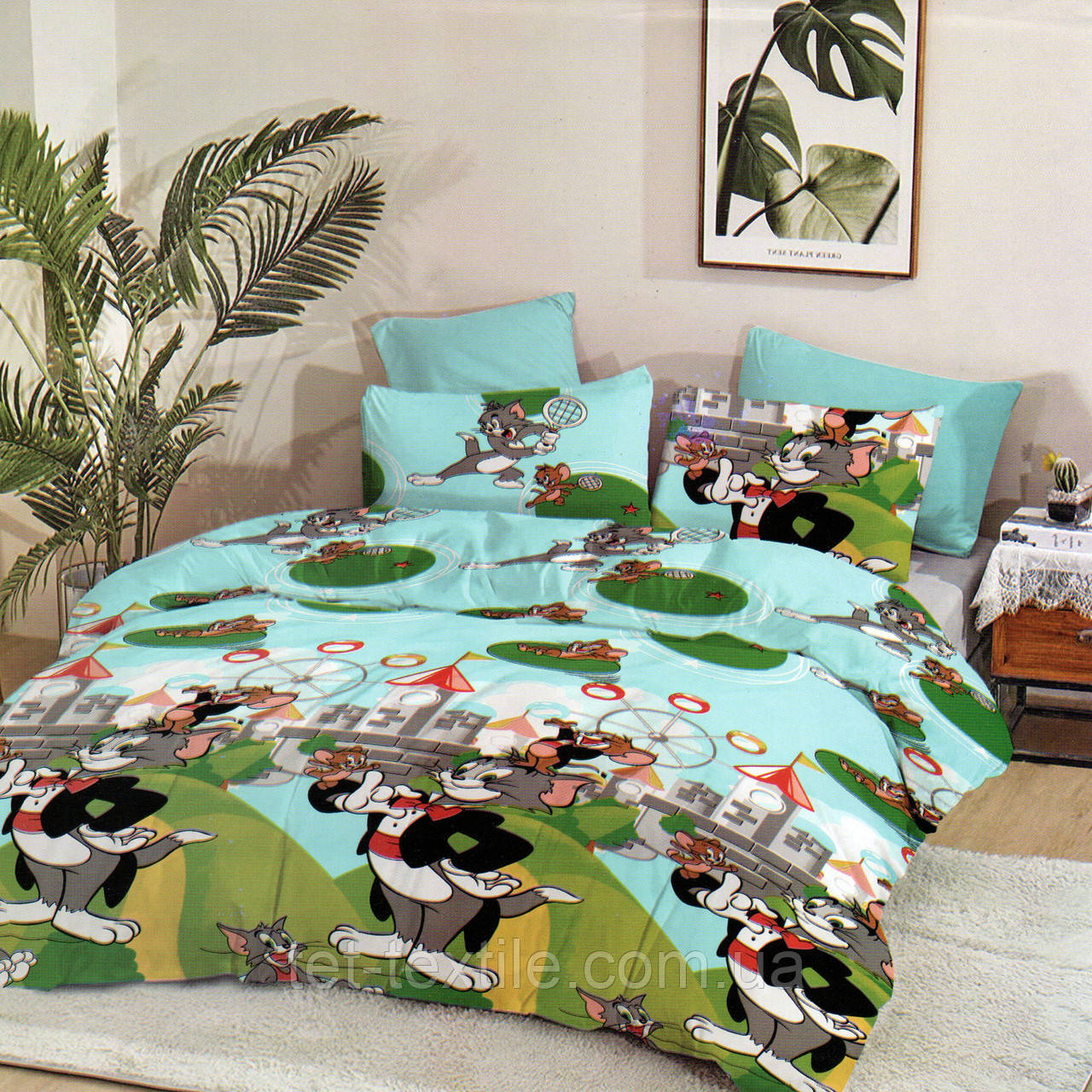 Дитяча постільна білизна ТЕТ Том і Джері 100% бавовна (м'яка упаковка)