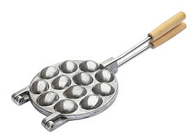 Форма для випічки алюмінієва Горіх 12 з дерев'яною ручкою