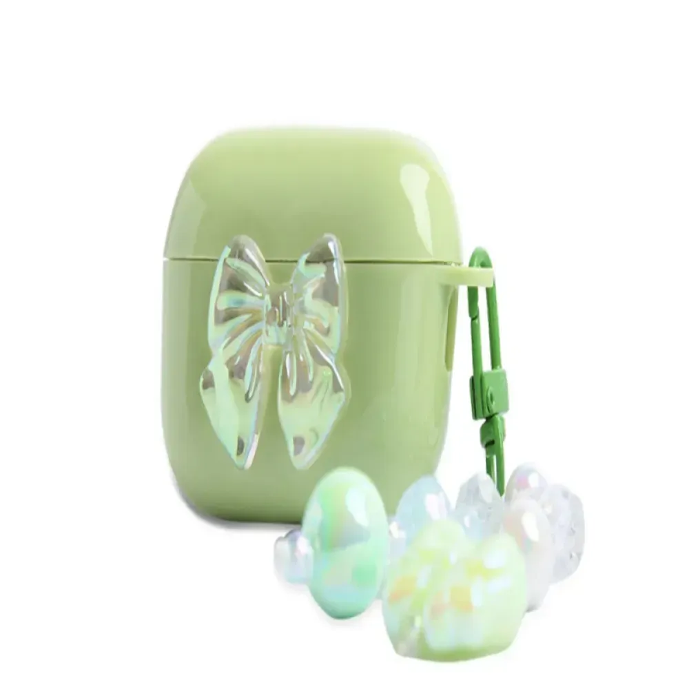 Чохол накладка Emoji Series для Apple AirPods 1/2 Bow Світло-зелений