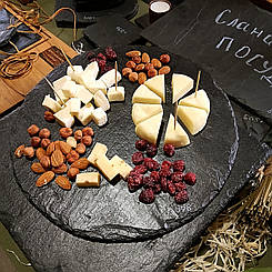 Тарілка зі сланцю Д30 см