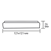 Світлодіодний світильник Ardero AL808 ARD 12W LED 960Lm 5000К IP40 121x121x26мм накладний квадратний білий, фото 4