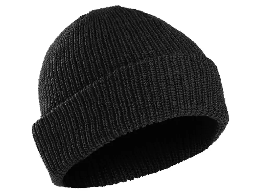 Шапка в’язана вовняна Watch Cap 100 % Wool, Колір: Black, фото 1