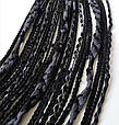 Канекалон чорний однотонний палітра 31 для плетіння афро кісок брейд дред 60см 100г коса Jumbo braid термостійкий, фото 3