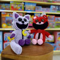 М'які іграшки "Посміхнені звірята": Кот Дремот (33 см) та Мишка Боббі Обіймашка (30 см) – арт. 8773452-61-1, фото 9