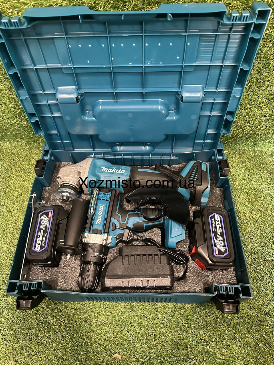 Набір інструментів Makita 2в1: Шурупокрут-дриль DTW486 і болгарка 9237CB для професіоналів