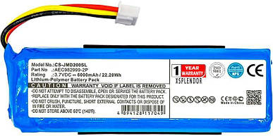 Акумулятор CS-JMD200SL(АКБ, батарея) для JBL Charge 1 (Li-polymer 3.7 V 6000mAh)