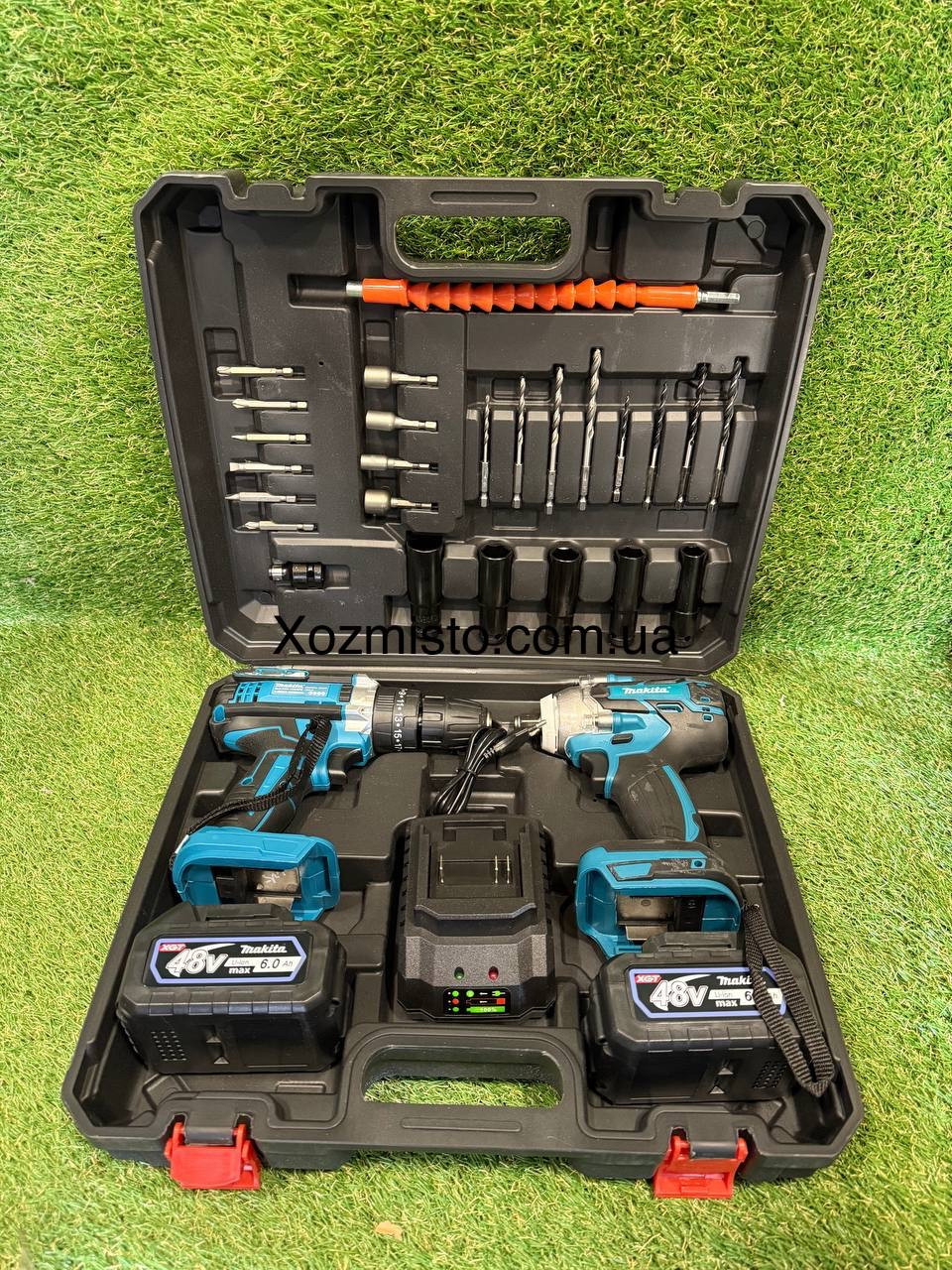 Набір 2в1 Makita Шурупокрут DHP485BL + Гайковерт DTW650BL 48V 6Ah з набором