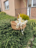 Корзина плетена святкова з натуральної лози. Арт:40991, фото 3