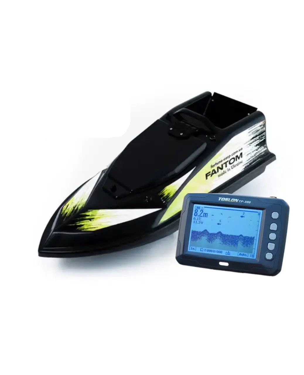 Короповий кораблик Фантом Модерн з ехолотом Toslon TF300 і GPS автопілотом (maxi Cortex 9+1), фото 1