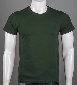 Футболка чоловіча Однотонна 2300м (Уп.4шт M-XXL), Темно-зелений