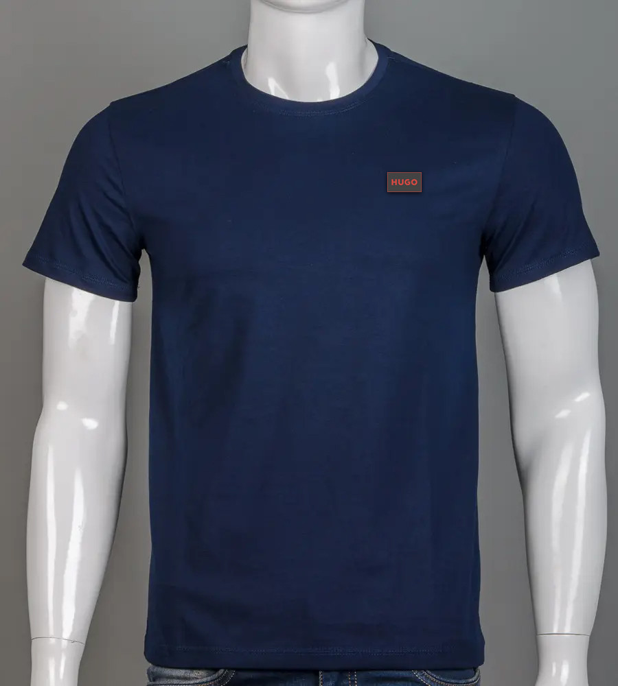 Футболка чоловіча Hugo 2504м (Уп.4шт M-XXL), Темно-синій