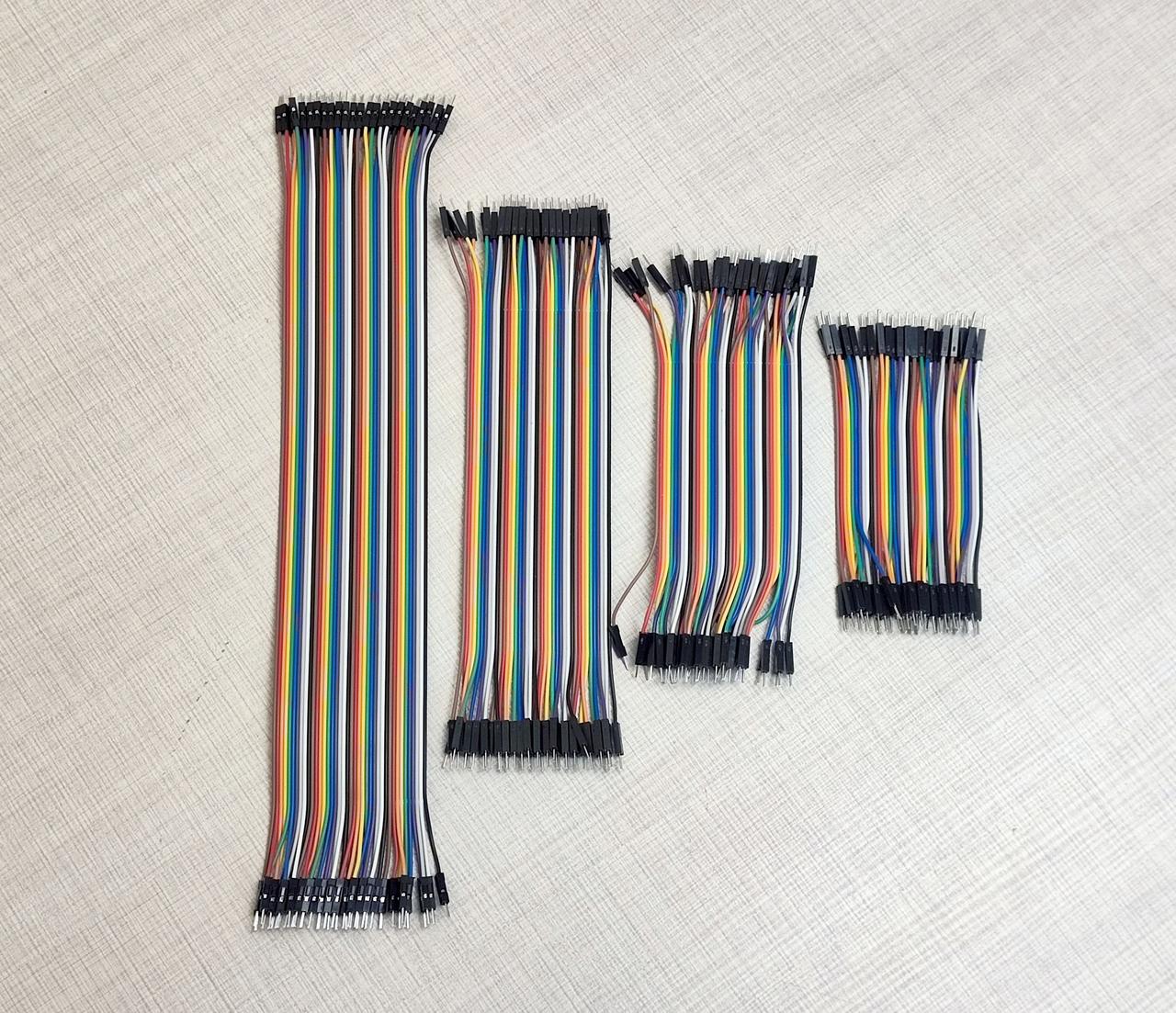 Дріт стрічка перемичка Dupont Arduino  40шт M-M 10см