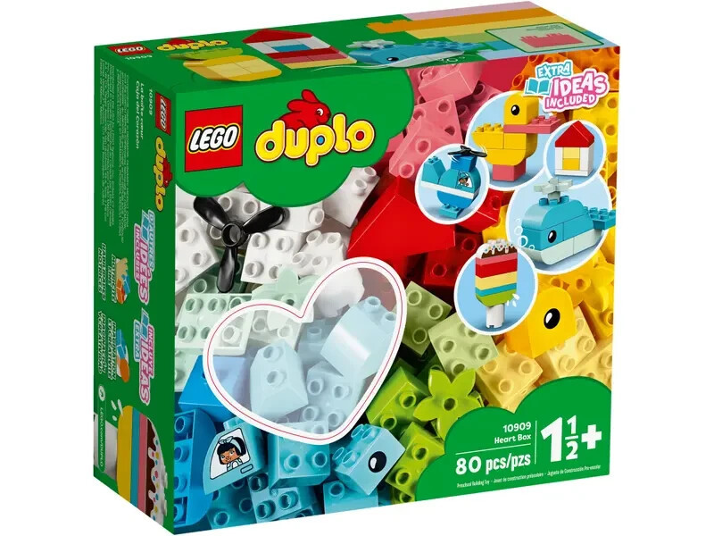 Конструктор LEGO Duplo 10909 Скринька-сердце 80 деталей для малюків від 18 міс.