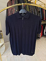 Поло в'язка манжет Олсер 5-8ХЛ (батал) 2632 т-синє