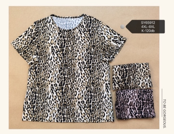 Жіноча футболка трикотаж розмір напівбатал 4XL-8XL Мікс (від 6 шт.)