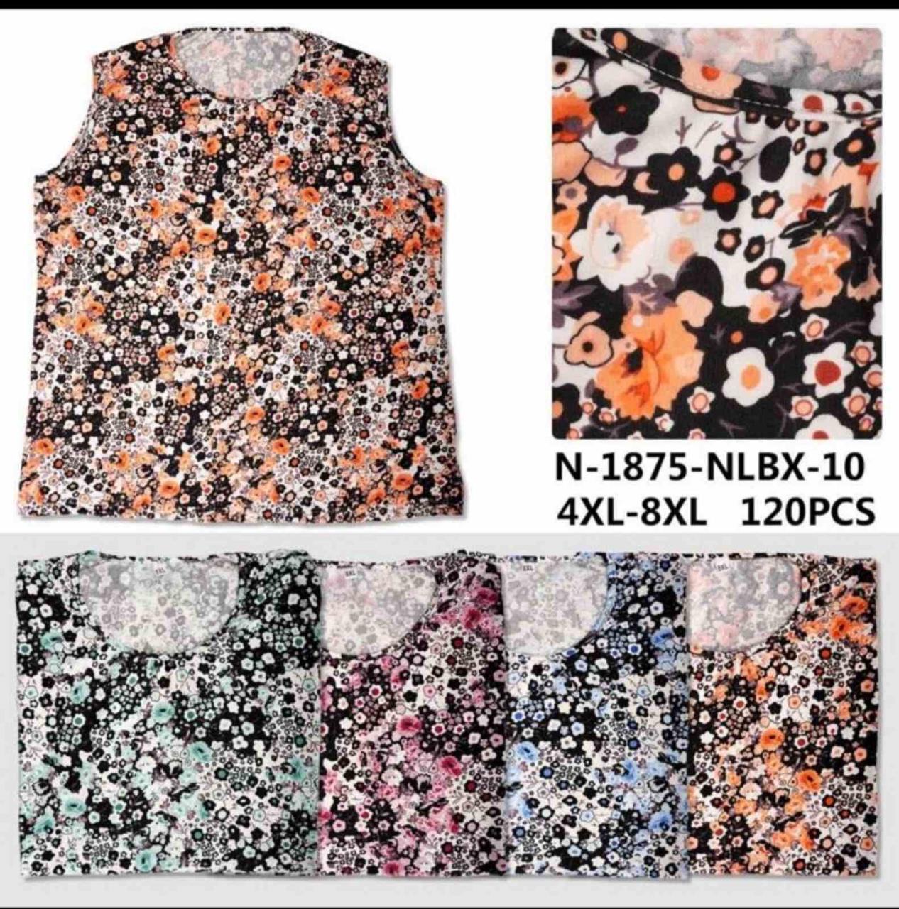 Жіноча футболка без рукавів трикотаж розмір батал 4XL-8XL Мікс (від 6 шт.)