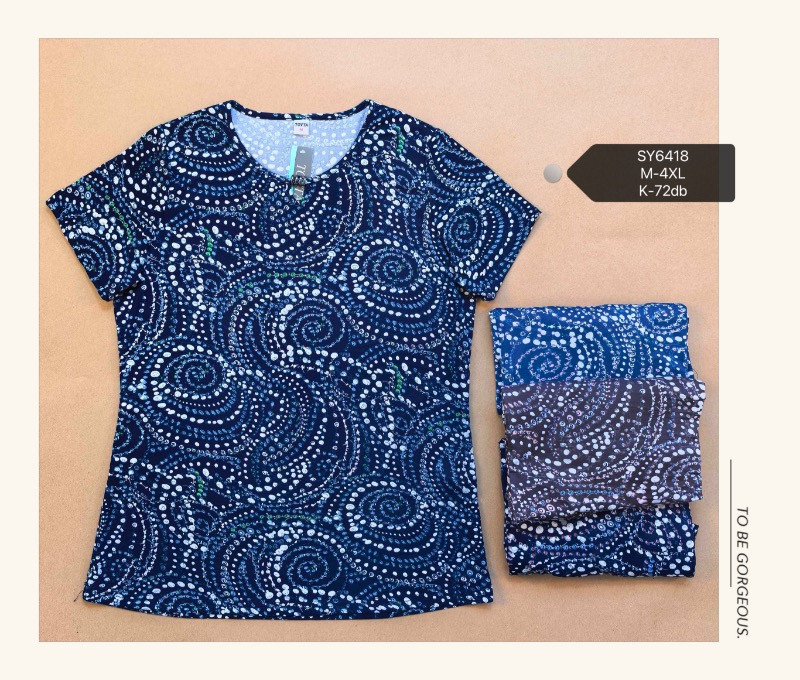 Жіноча футболка трикотаж розмір норма M-4XL Мікс (від 6 шт.)