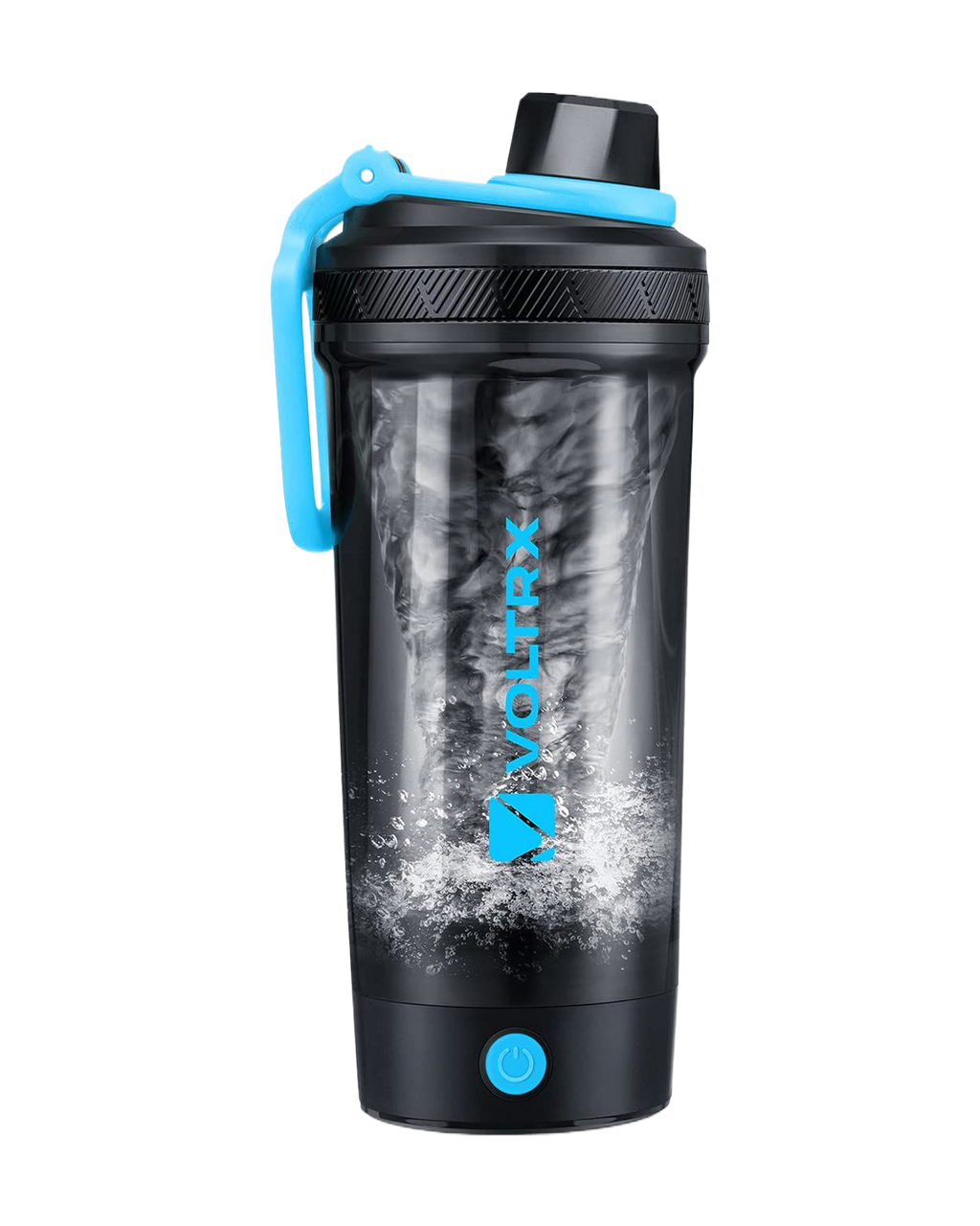 Шейкер електричний VOLTRX Gallium Tritan Blue 600 ml синій / Спортивний шейкер / Міксер спортивний