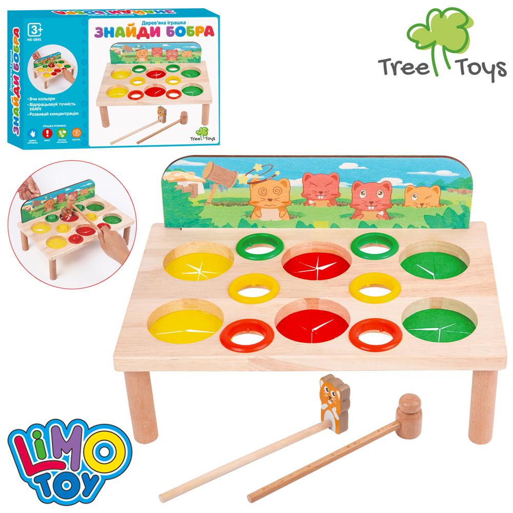 Деревянная игрушка-стучалка TREE TOYS Найди бобра MD 0895 Знайди бобра, фото 1