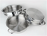 Мантоварка - пароварка Arian 6л нержавіюча сталь 24 см 3 сітки, фото 4