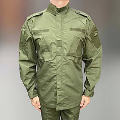 Китель ЗСУ літній, розмір L, Олива, бавовна, з коміром стійкою на блискавці