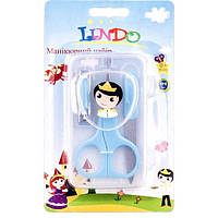 Набір манікюрний LINDO (Ліндо)  ножиці, пилка і щипчики (LI801)Блакитний