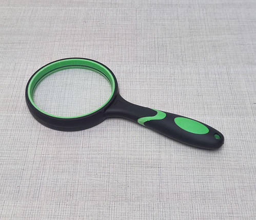 Збільшувальне скло лупа протиударна гума х10 75мм, фото 1