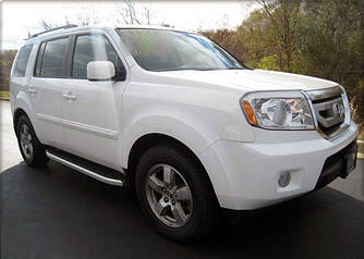 Бокові пороги,підніжки Fullmond (2 шт., Алюм.) для мод. Honda Pilot 2008-2015 рр.