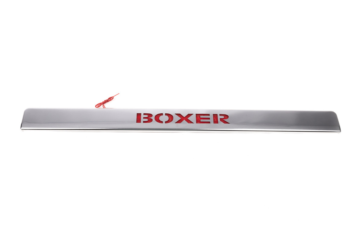 Хром планка над номером LED-червоний (нерж.) для Peugeot Boxer 2006↗ та 2014↗ рр.
