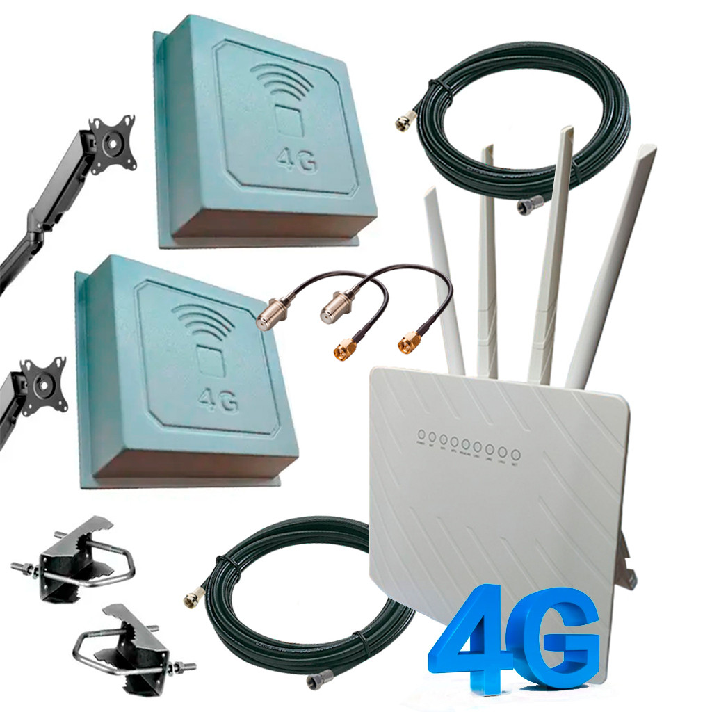 4G Wi-Fi комплект "МОЩНИЙ" (Роутер TianJie H810 + Антена 34 дБ)