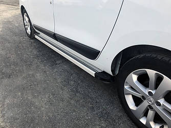 Бокові пороги Maya V2 (2 шт., алюміній) для Dacia Lodgy 2012-2022 рр від VLF комп.