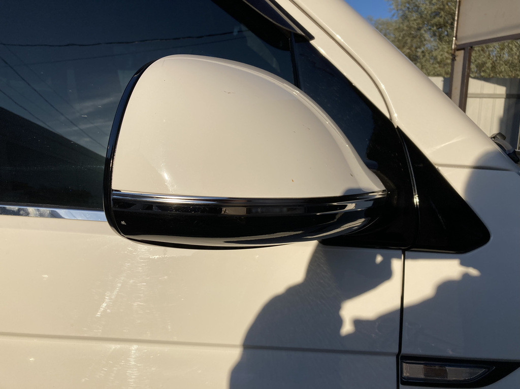 Смужки на дзеркала (2 шт., нерж) для Volkswagen T6 2015↗, 2019↗ рр.