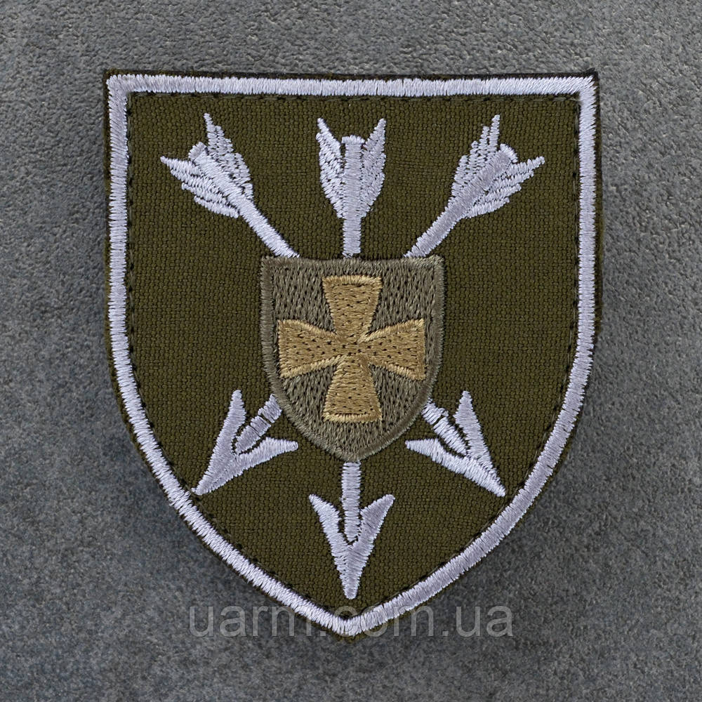 Шеврон 18 ОБрАА олива, фото 1