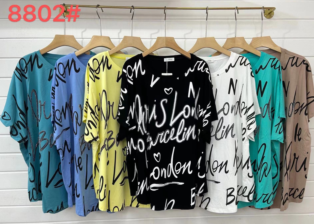 Жіноча футболка трикотаж розмір супербатал 60-62 Мікс (від 5 шт.)