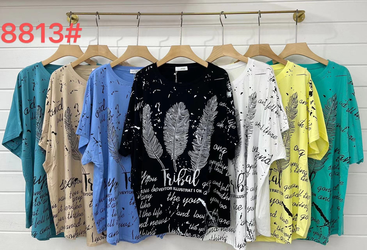 Жіноча футболка трикотаж розмір супербатал 60-62 Мікс (від 5 шт.)