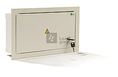 Щит розподільний 15-ват ШМР-А-15-В IP31 ЛОЗА врізний бокс, монтажний метал шафа, внутрішня вбудована