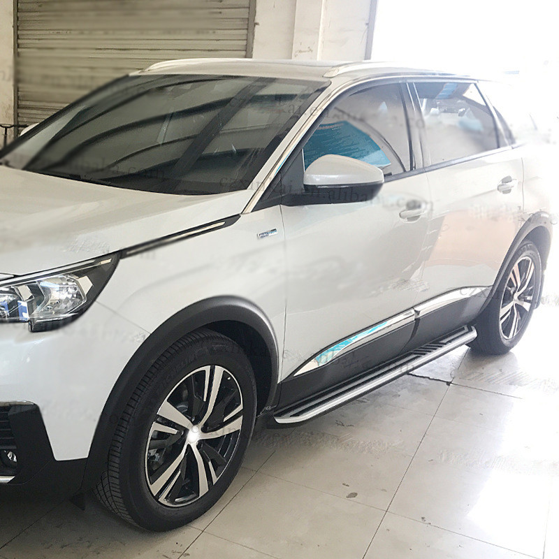Бокові пороги,підніжки Оригінал V1 (2 шт, алюміній) для мод. Peugeot 5008 2017↗ рр.