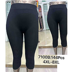 Жіночі бриджі нижче колін з візерунком зі страз "Фабричний Китай" Батал Розміри: 50,52,54,56 (16282)