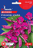 Доліхос Рубінові Іскри насіння (5 шт) (Dolichos lablab purpureus) гіацинтові боби декоративні лобія For Hobby, TM GL Seeds, фото 3