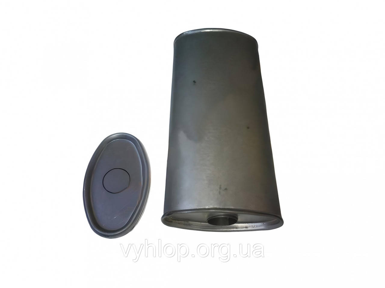 Глушник універсальний плоский D. 825/55 (Довжина 450мм, ширина 170мм, висота 100мм діаметр входу 55мм)