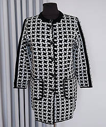 Жіночий в'язаний кардиган «Зірочка» на гудзиках (з L по 2XL)