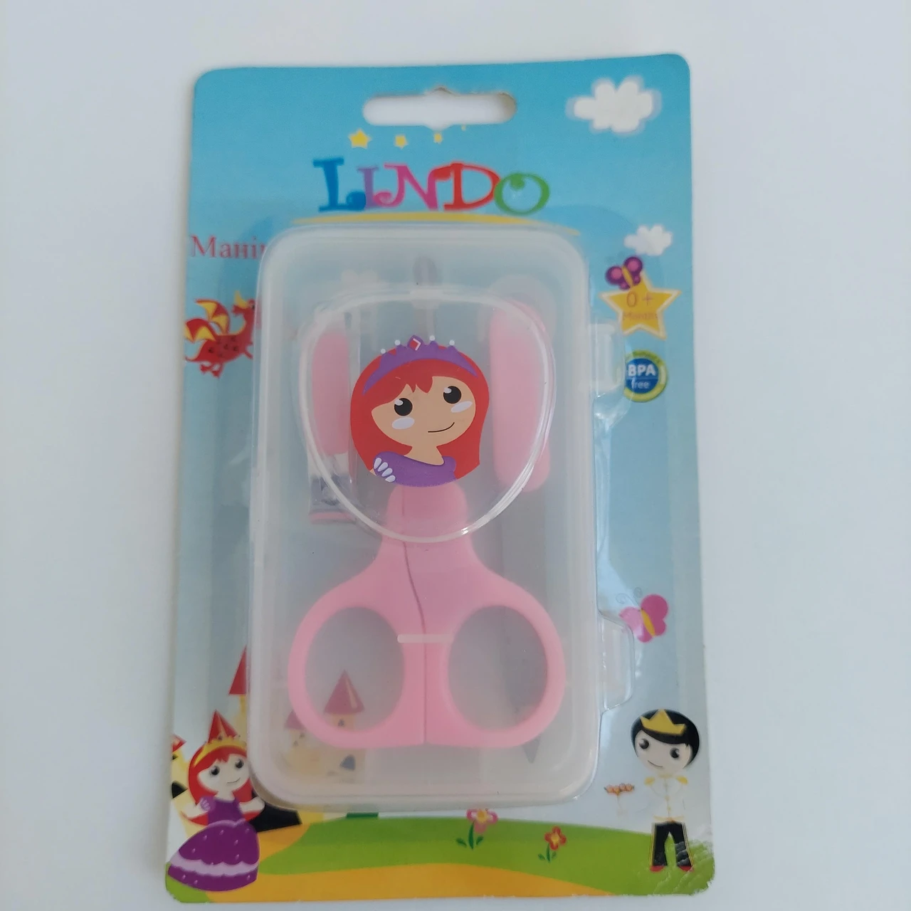 Набір манікюрний LINDO (Ліндо) ножиці, пилка і щипчики (LI801R)РОЖЕВИЙ