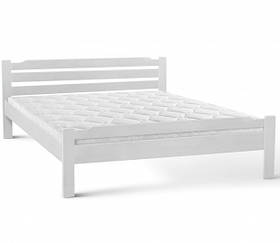 Двоспальне дерев'яне ліжко Ольга Мікс-мебель 140х200 см на ніжках біла